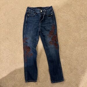 Embroidered Blue Jeans